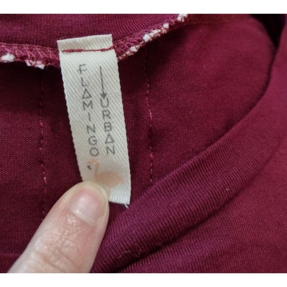 Women's Small Flamingo Urban Super Soft Shirt with Embroidery Lace up the Back - Picture 5 of 6